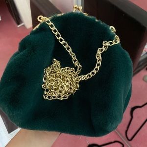 Green clutch/ shoulder bag